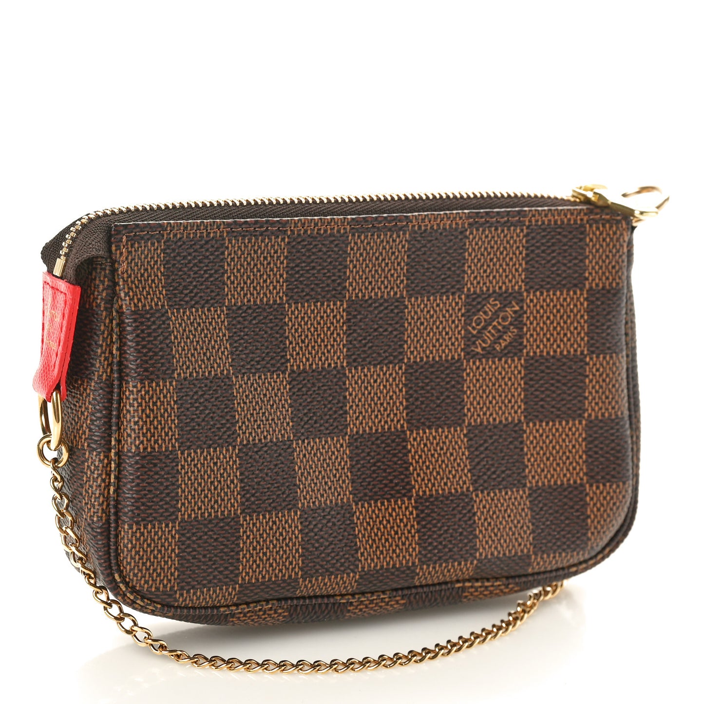 Damier Ebene 2019 Christmas Animation Mini Pochette Accessories Red