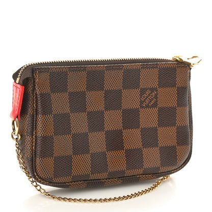 Louis Vuitton Damier Ebene 2019 Christmas Animation Mini Pochette Accessories Red 2 of 10