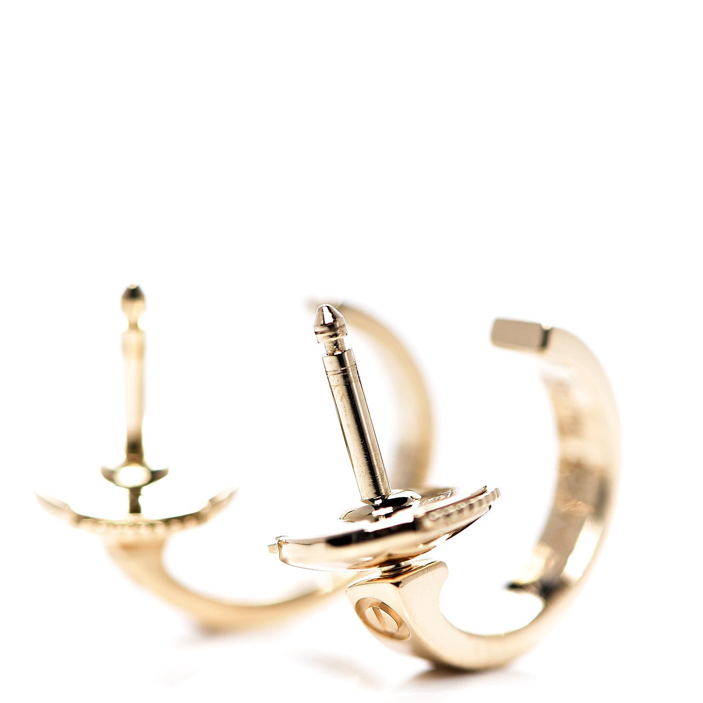 18K Yellow Gold Small LOVE Hoop Earrings