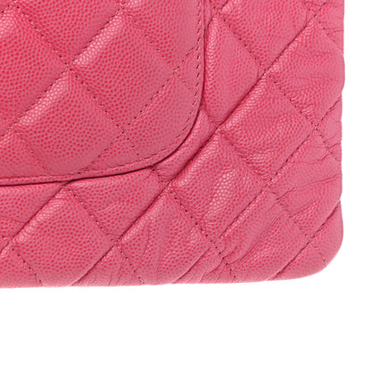 Chanel Caviar Quilted Medium Cosmetic Case Pink 15 of 15