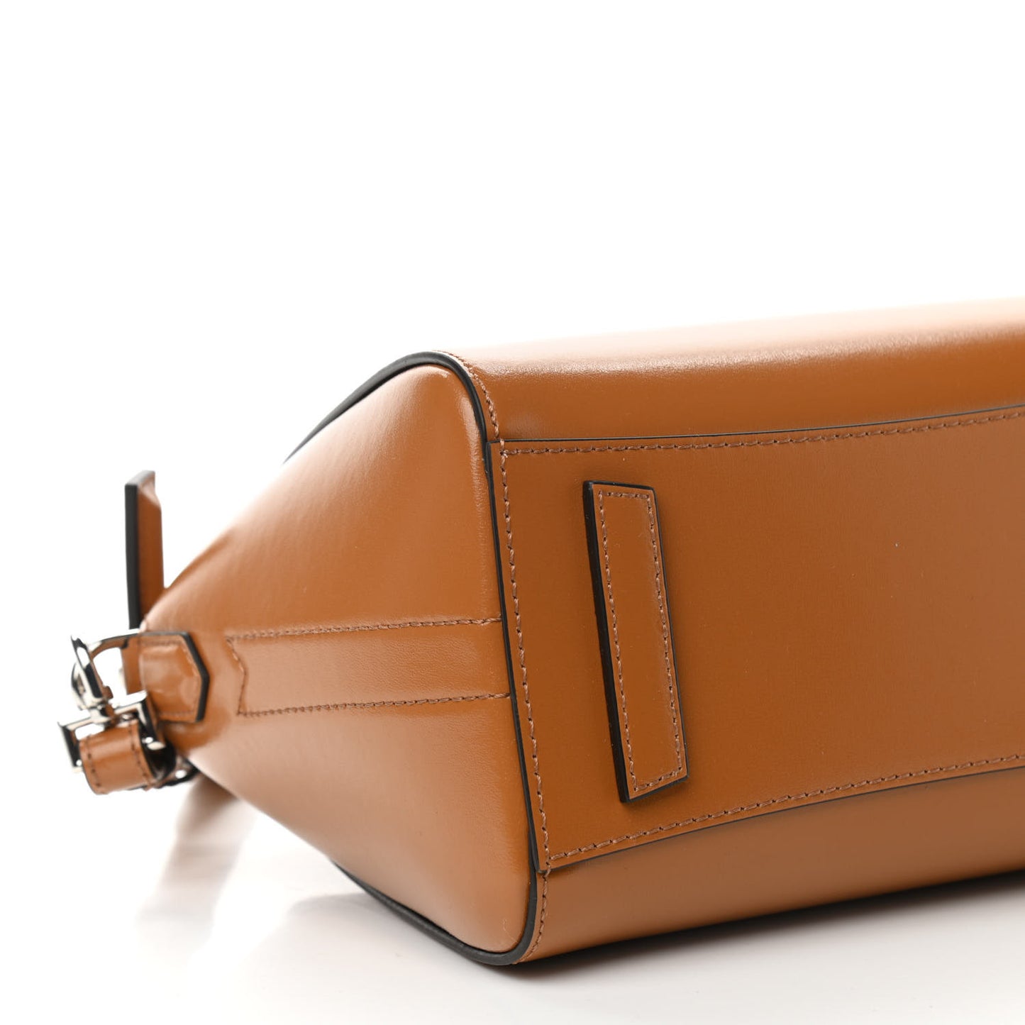 Shiny Lord Calfskin Mini Antigona Camel