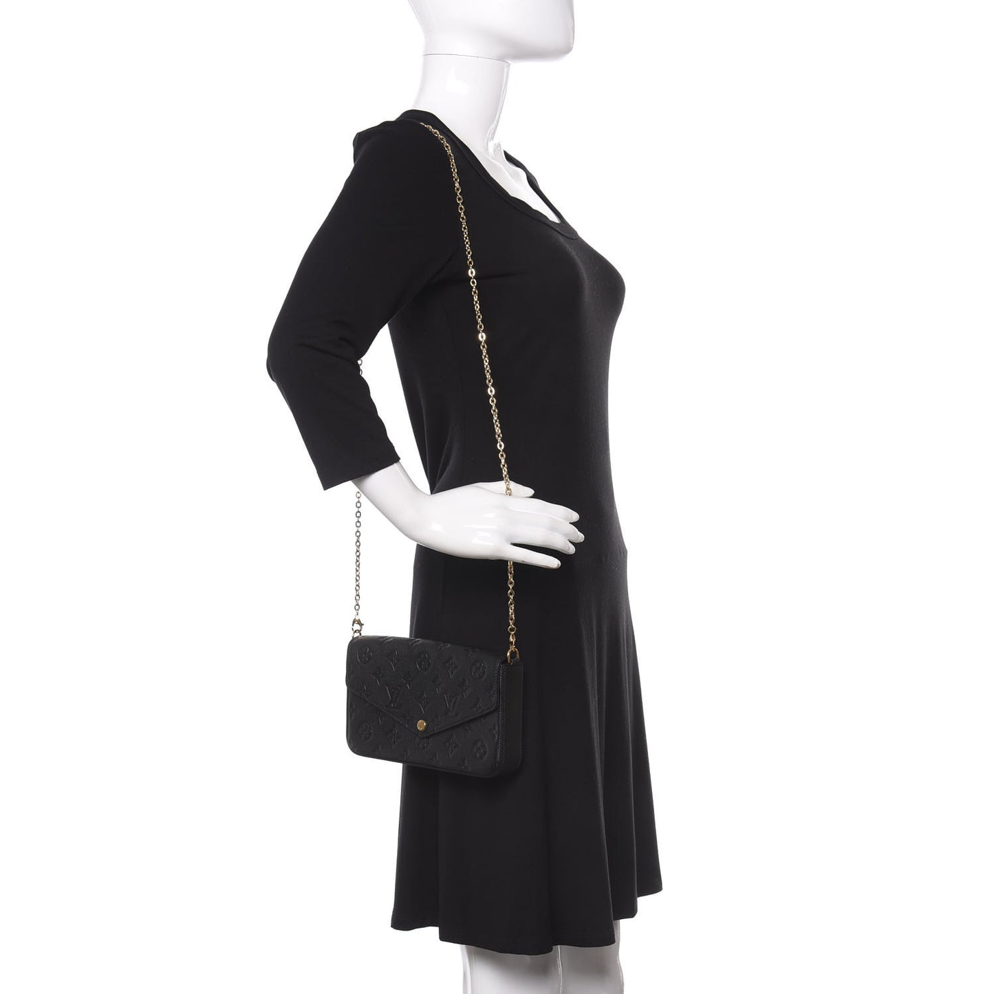 Empreinte Pochette Felicie Chain Wallet Black