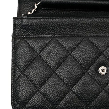Chanel Caviar Quilted Wallet on Chain WOC Black 12 of 14