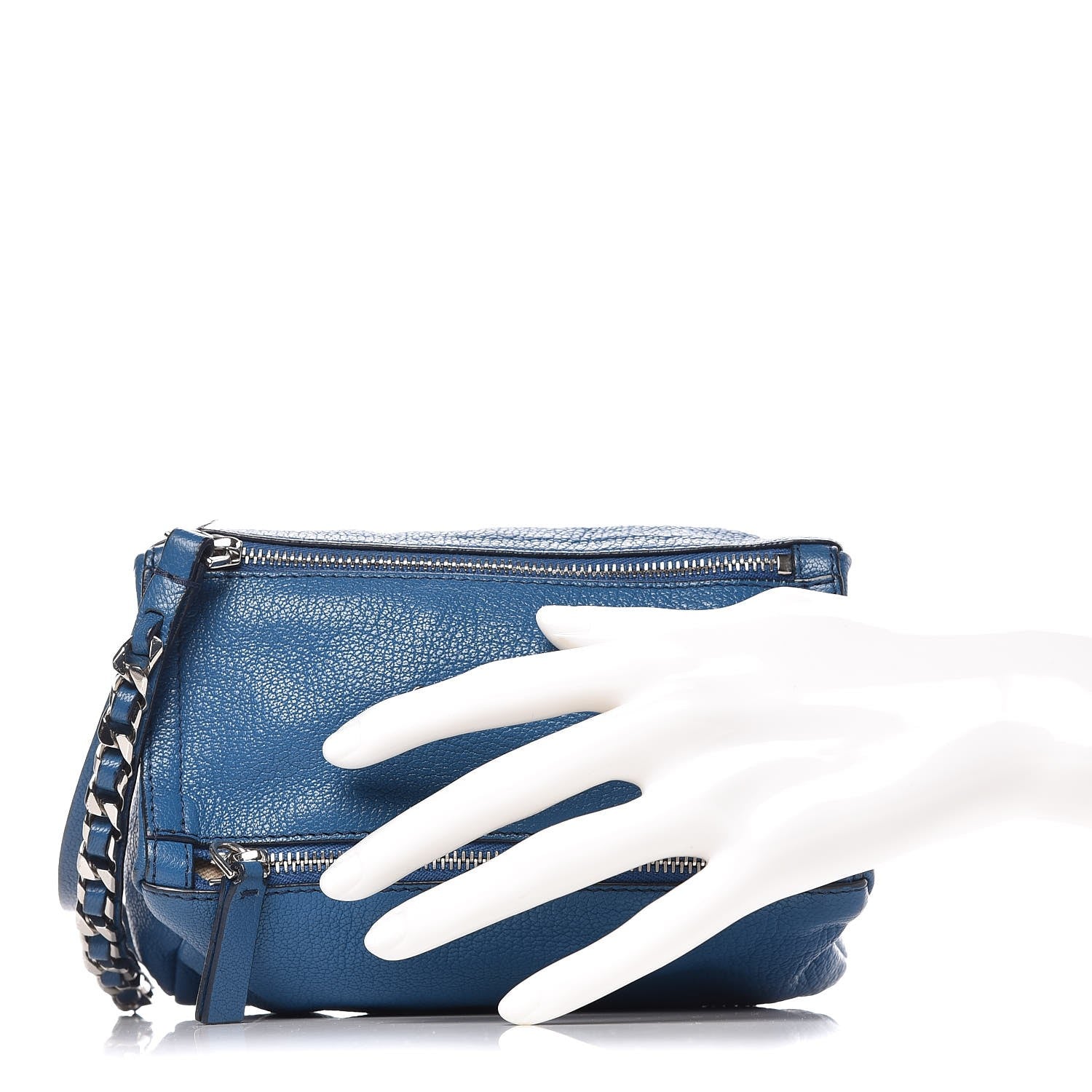 Givenchy Sugar Goatskin Pandora Wristlet Mineral Blue 2 of 12