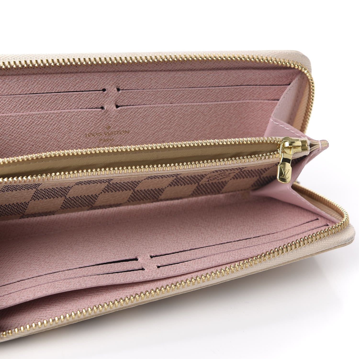 Louis Vuitton Damier Azur Clemence Wallet Rose Ballerine 5 of 16