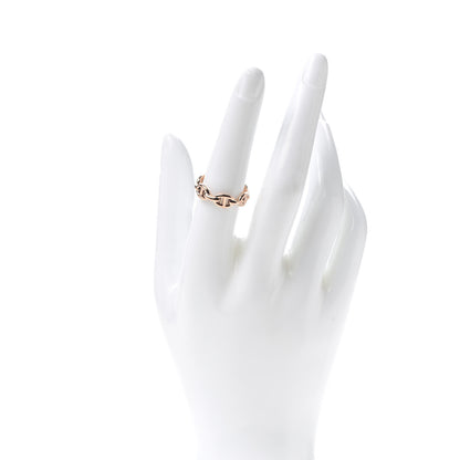 Hermes 18K Rose Gold PM Chaine d'Ancre Enchainee Ring 55 7.25 2 of 6