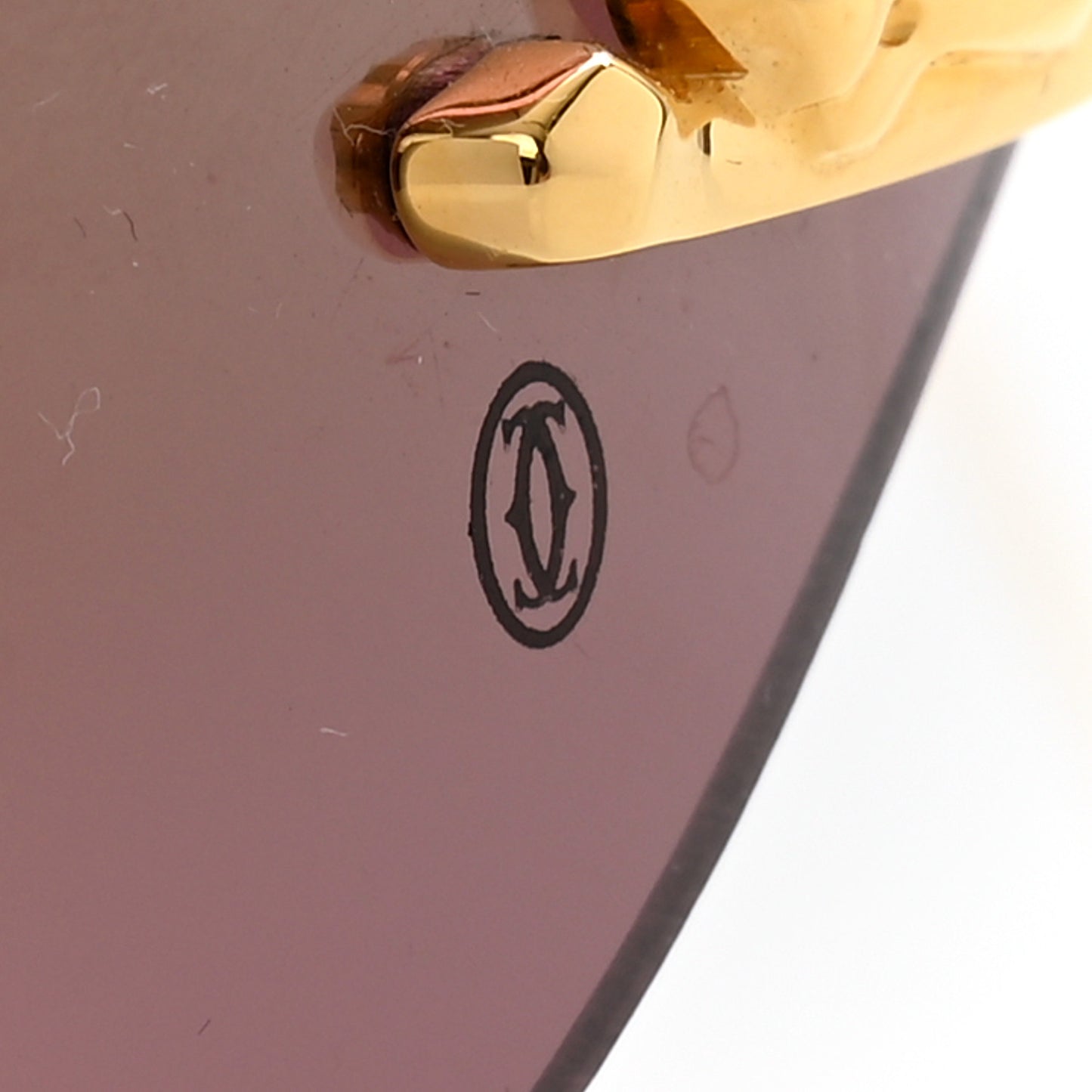 Panthere De Cartier Rimless Sunglasses Gold