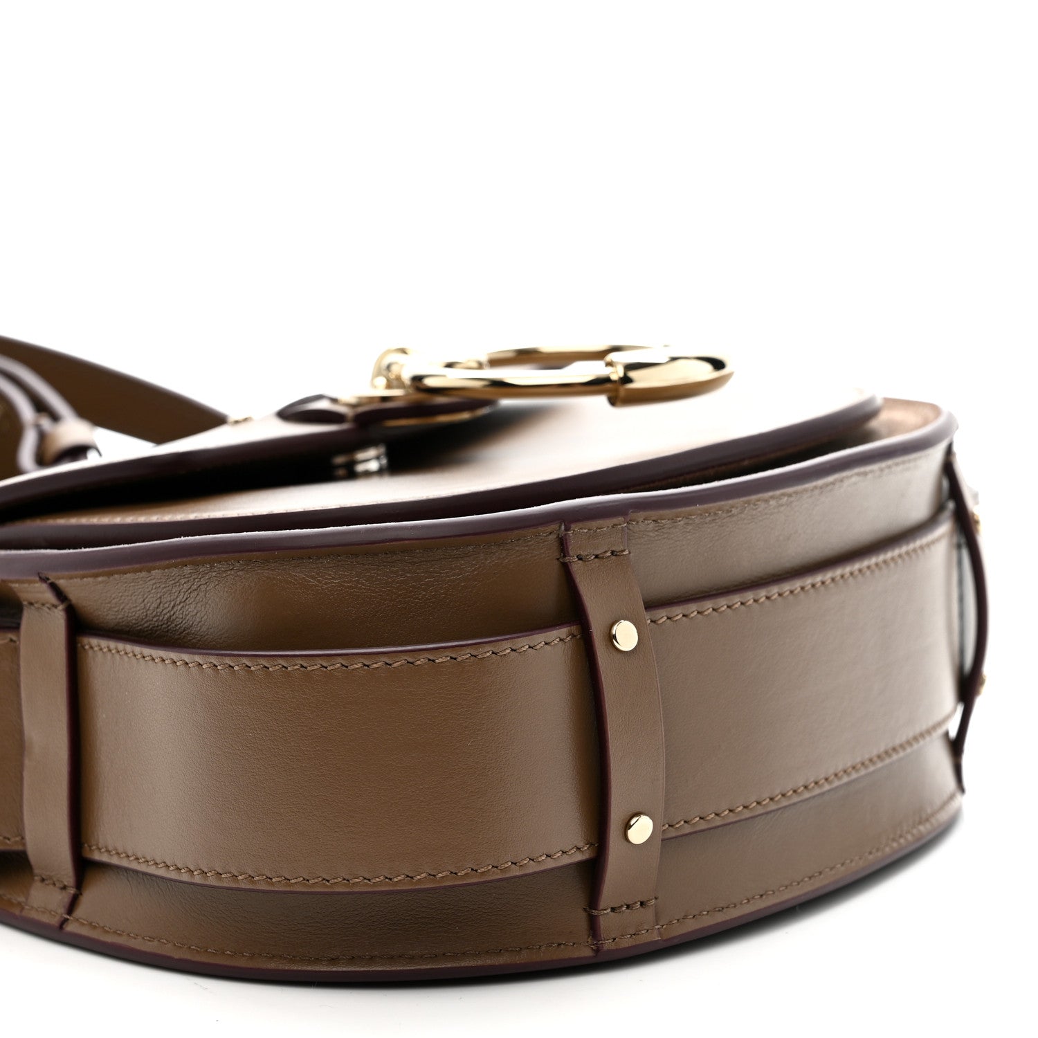 Chloe Calfskin Small Tess Bag Dark Nut 9 of 10