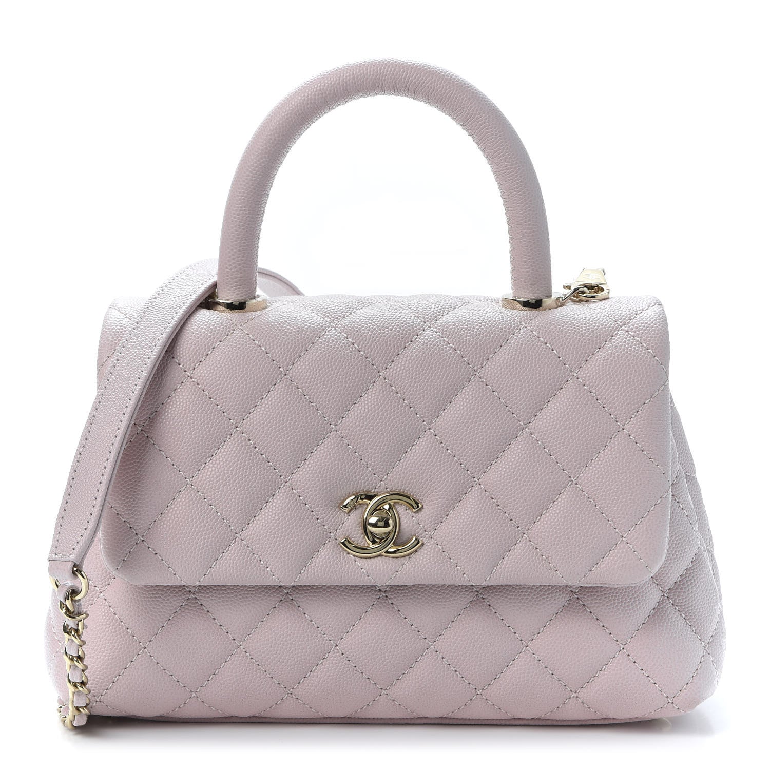 Chanel Caviar Quilted Mini Coco Handle Flap Lilas Lilac 1 of 10
