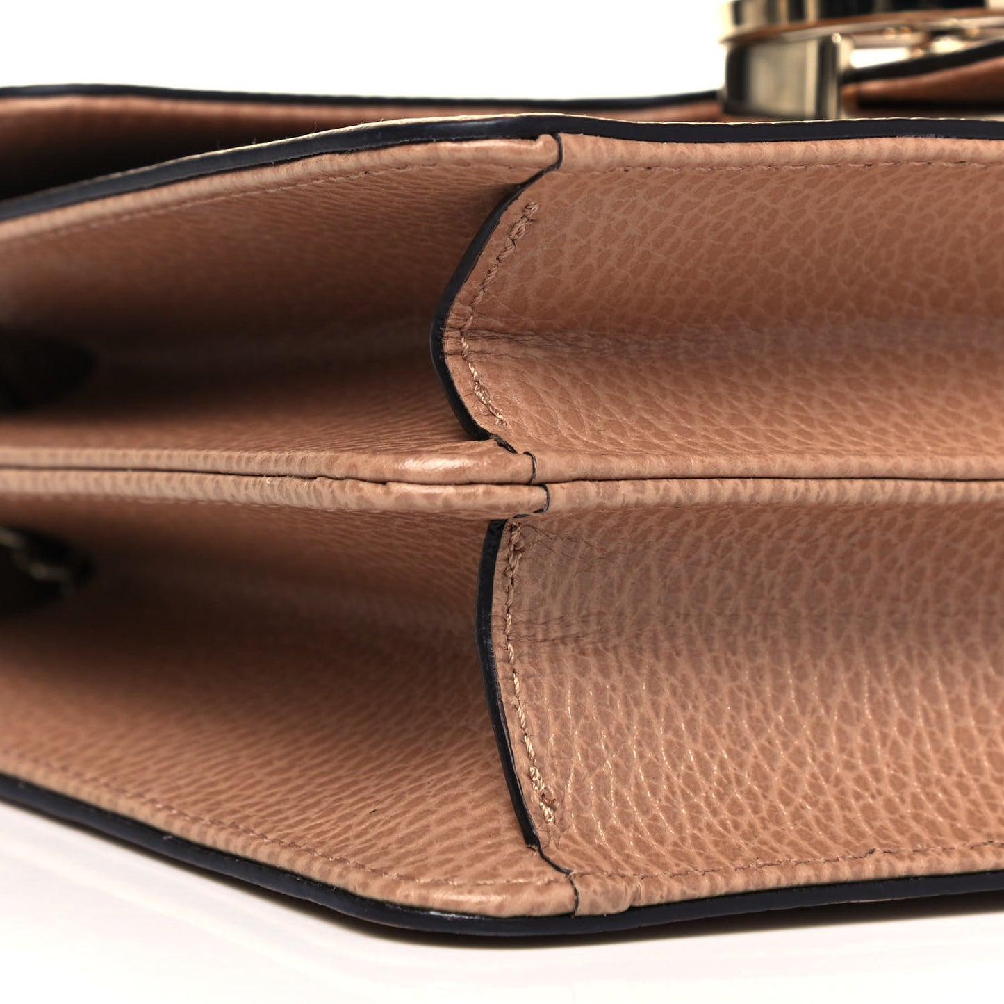 Dollar Calfskin Small Interlocking G Shoulder Bag Camelia