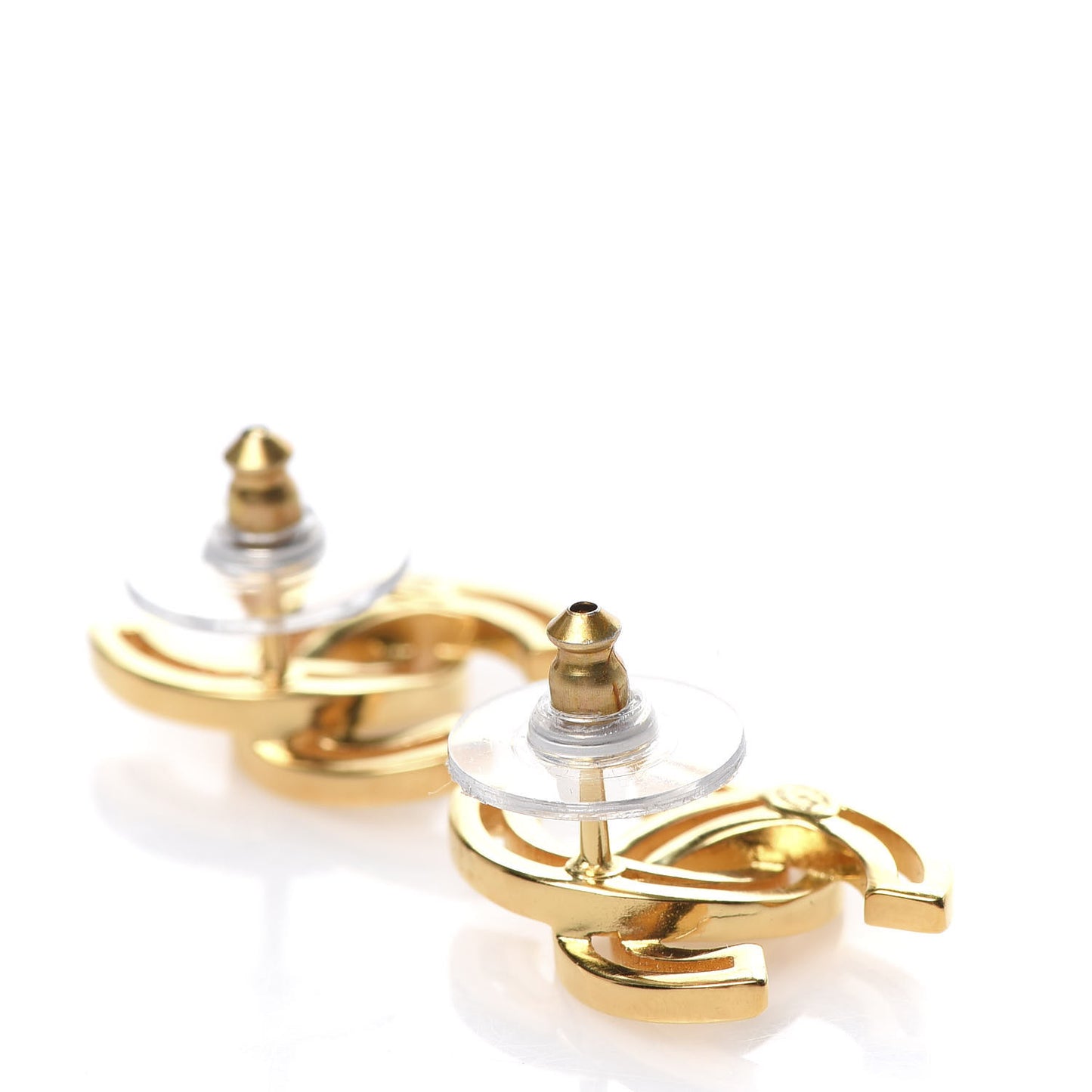 Metal Obazine CC Earrings Gold