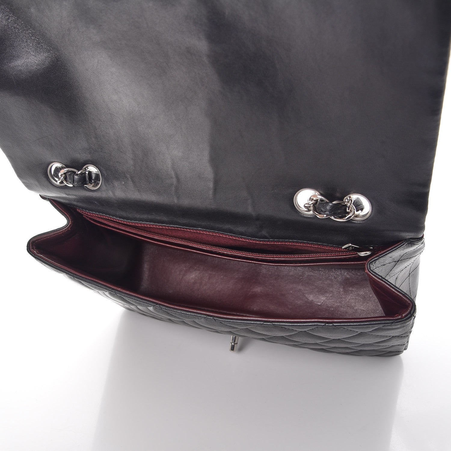 Chanel Lambskin Quilted Jumbo Single Flap Black 6 of 8