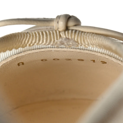 Chanel Mesh Grosgrain Cap Toe Ballerina Flats 36.5 Ivory 9 of 9