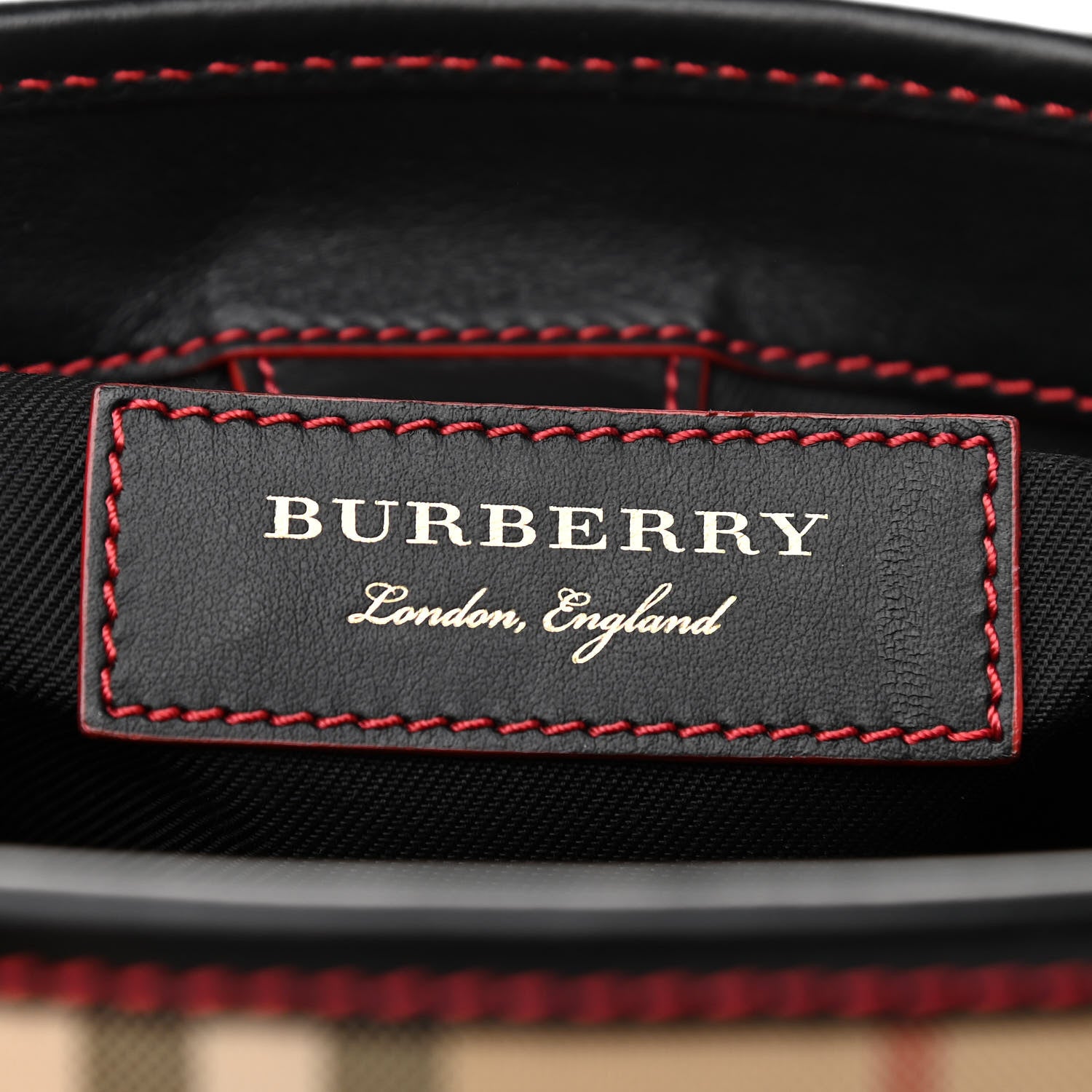 Burberry Horseferry Check Medium Ballingdon Tote Honey Black 6 of 10