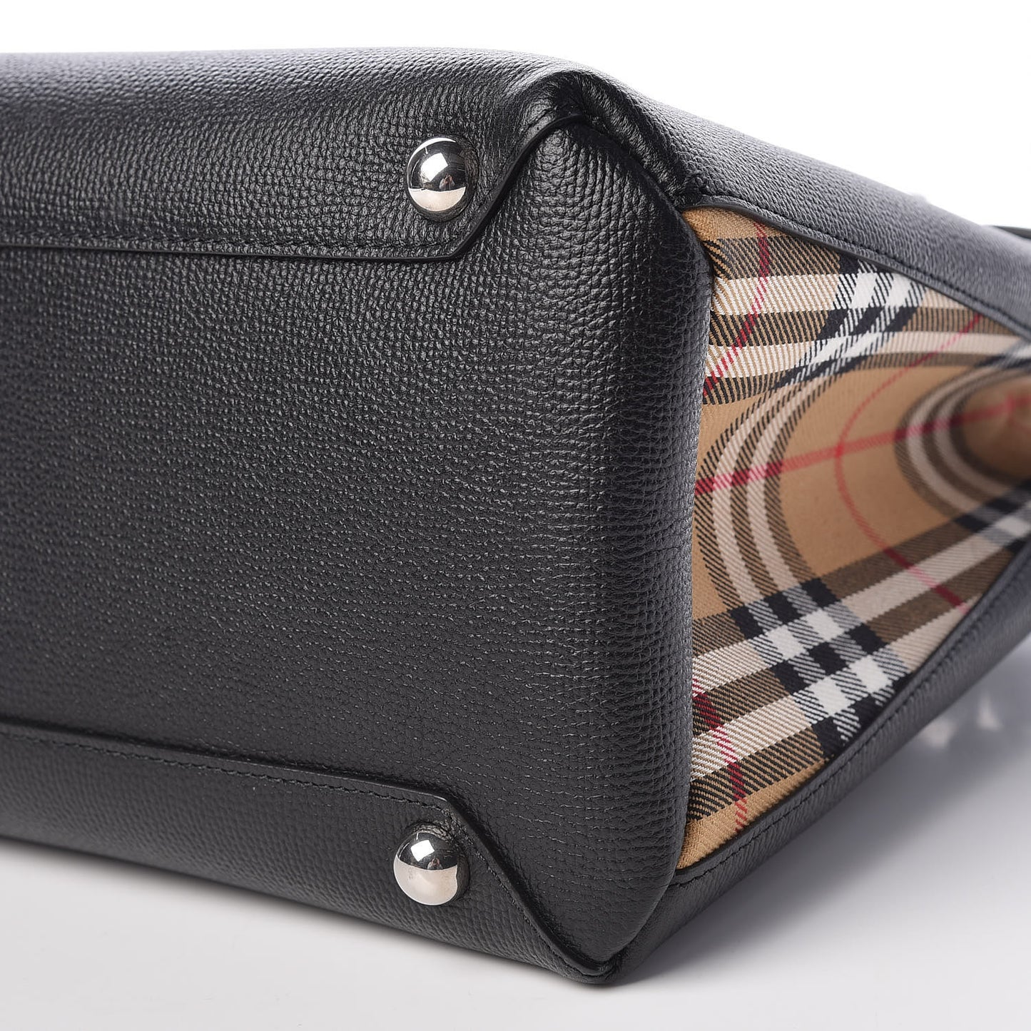 Derby Calfskin Vintage Check Medium Banner Tote Black