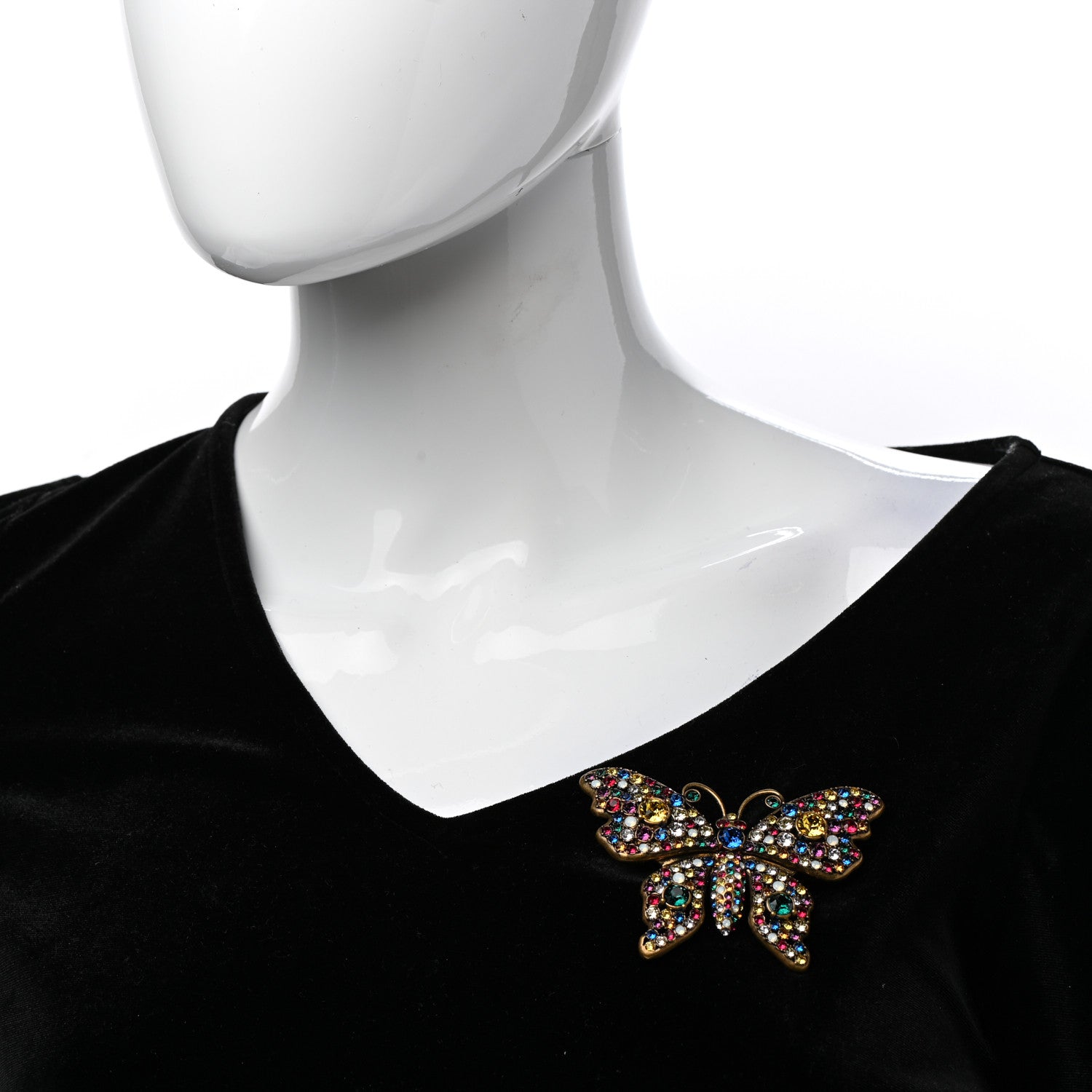 Gucci Crystal Butterfly Brooch Multicolor 2 of 5