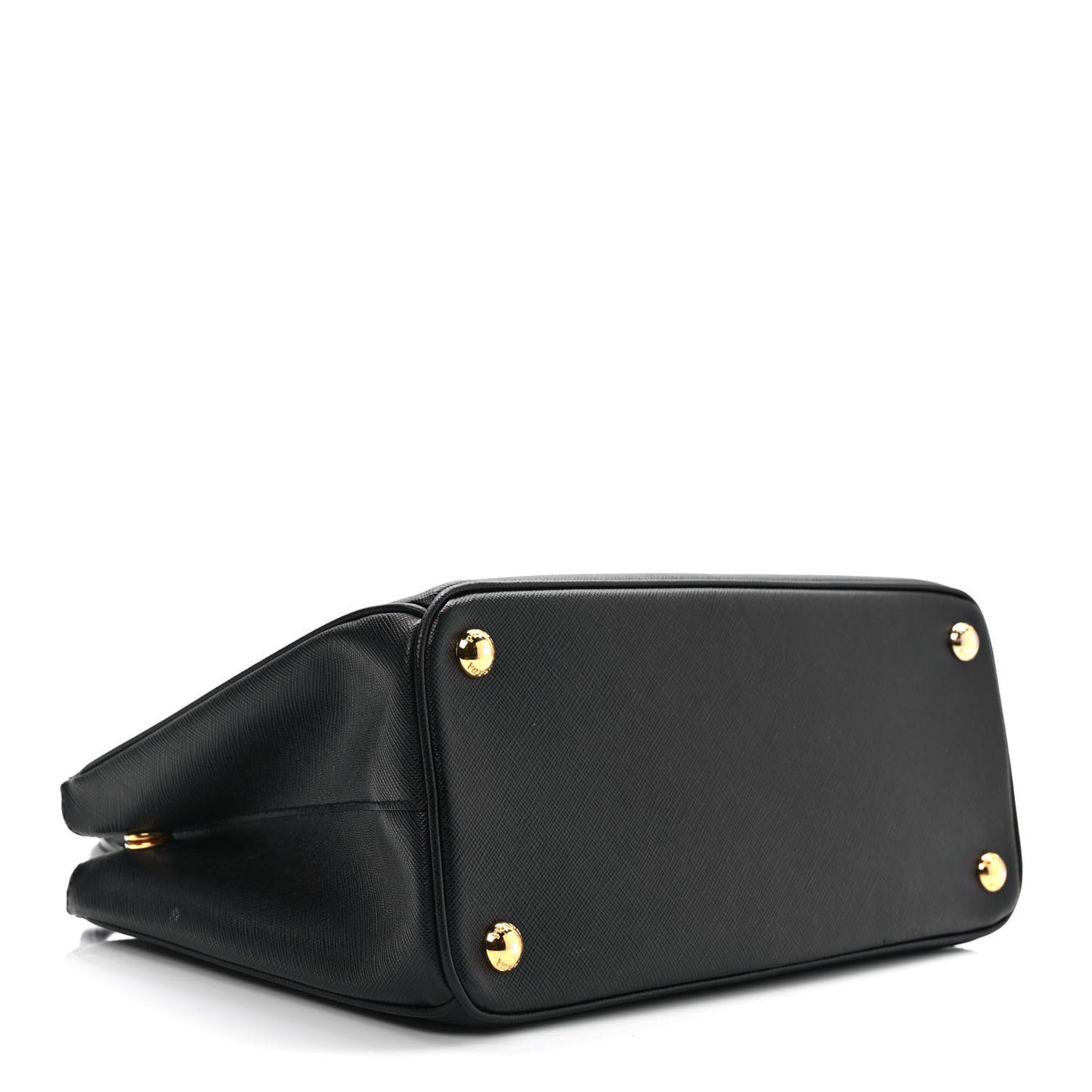 Saffiano Small Galleria Double Zip Tote Black