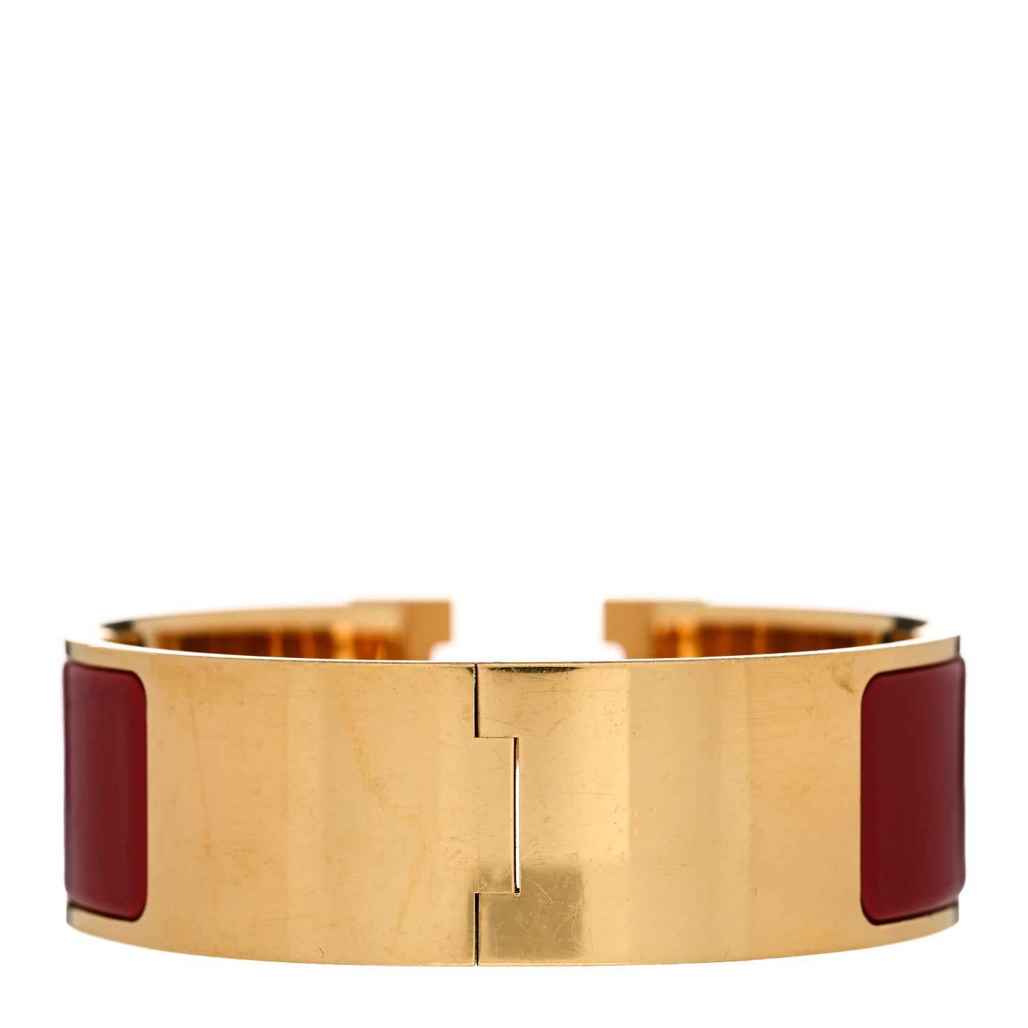Hermes Enamel Wide Clic Clac H Bracelet PM Red 3 of 7