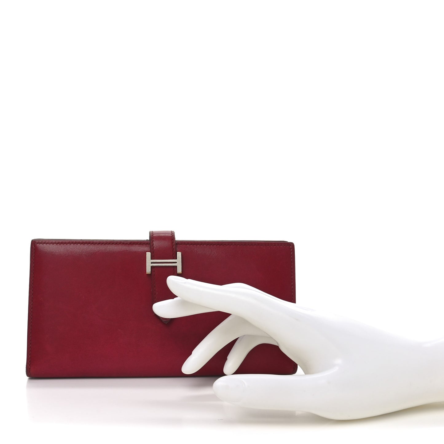 Tadelakt Bearn Gusset Wallet Rouge Vif