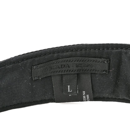 Prada Nylon Triango Metal Triangle Logo Mens Visor L Black 8 of 9