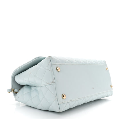 Chanel Caviar Quilted Small Coco Handle Flap Light Blue 4 of 13