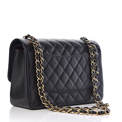 Chanel Caviar Quilted Jumbo Double Flap Black 3 of 11