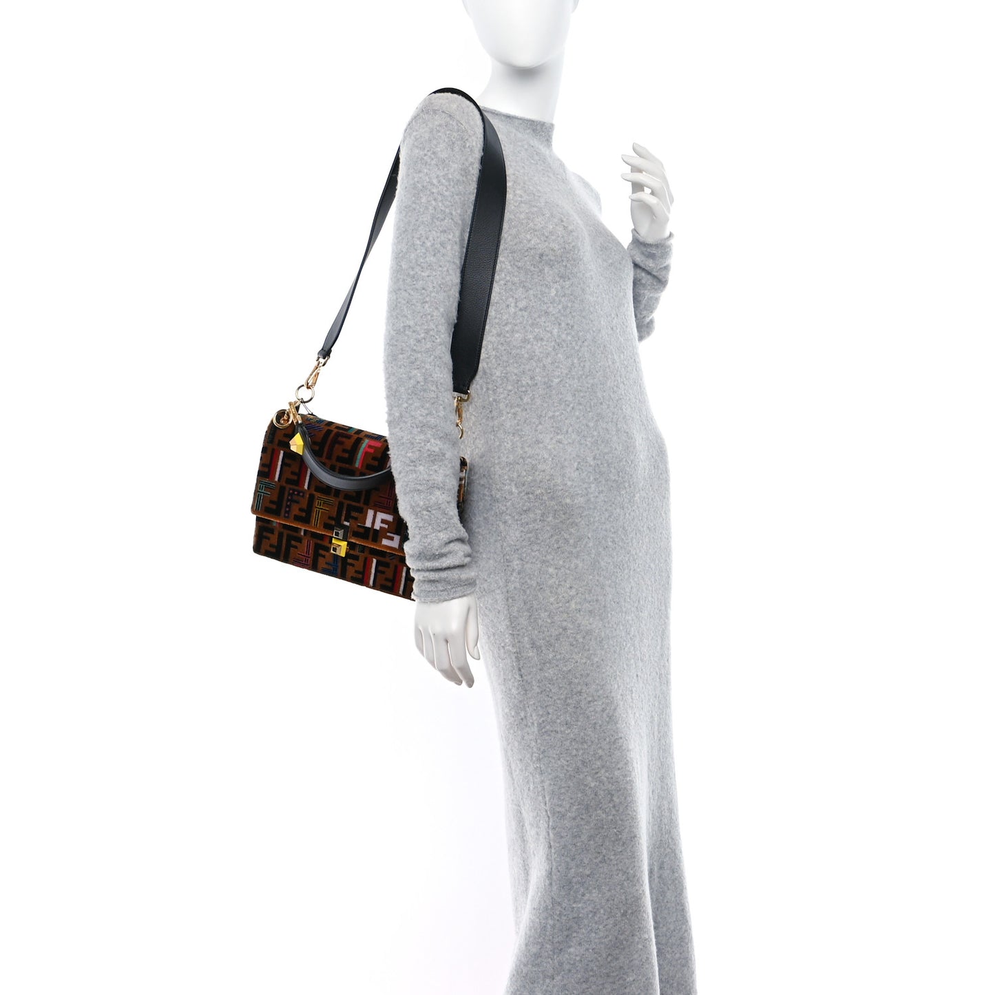 Velvet Vitello Dolce Fun Fair Kan I Shoulder Bag Tobacco Multicolor Black