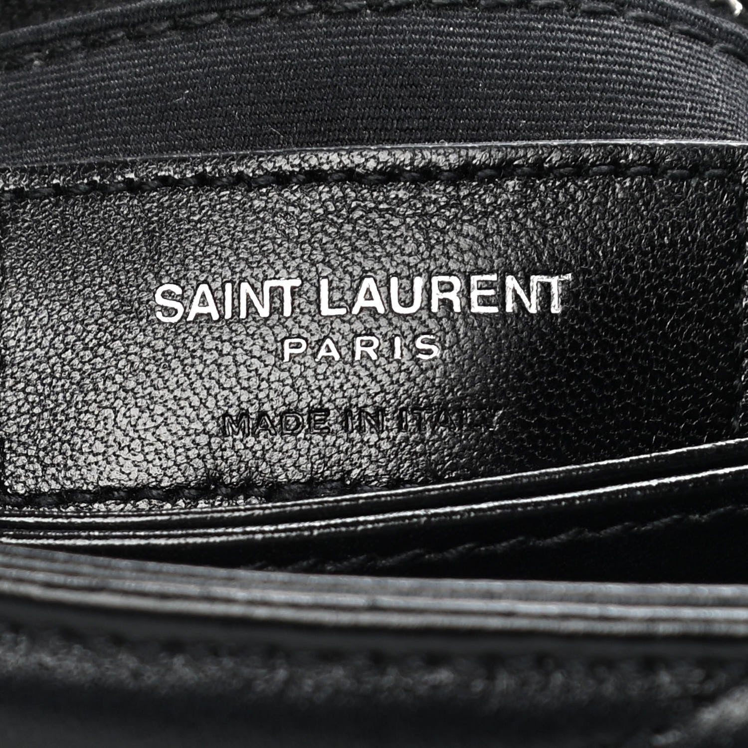 Saint Laurent Calfskin Y Quilted Monogram Toy Loulou Crossbody Bag Black 8 of 17