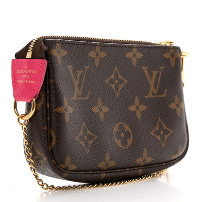 Louis Vuitton Monogram 2019 Christmas Animation Mini Courchevel Pochette Accessories Fuchsia 3 of 9