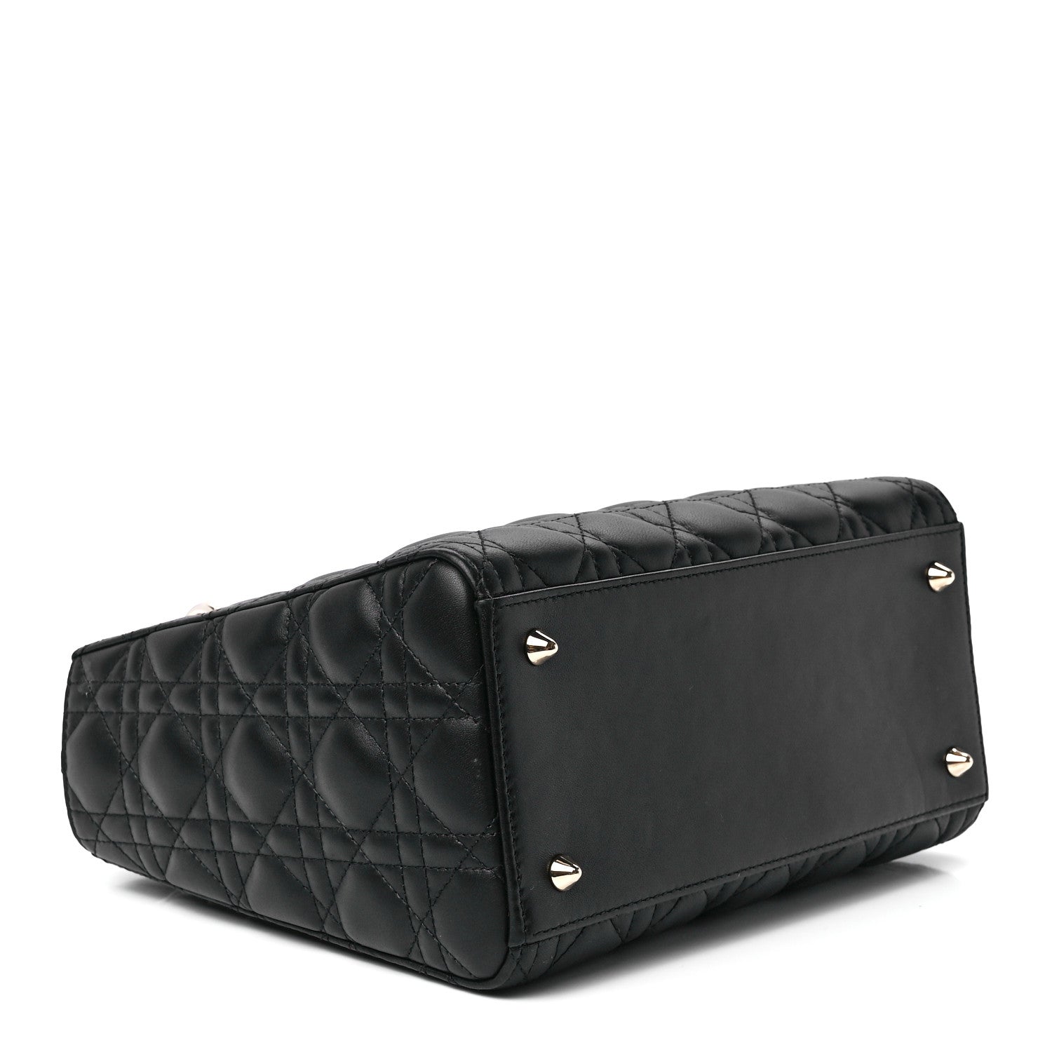 Christian Dior Lambskin Cannage Medium Lady Dior Black 4 of 11