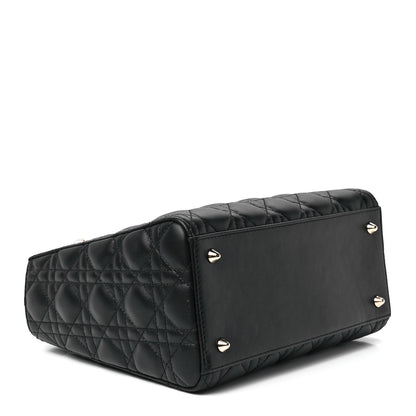 Christian Dior Lambskin Cannage Medium Lady Dior Black 4 of 11