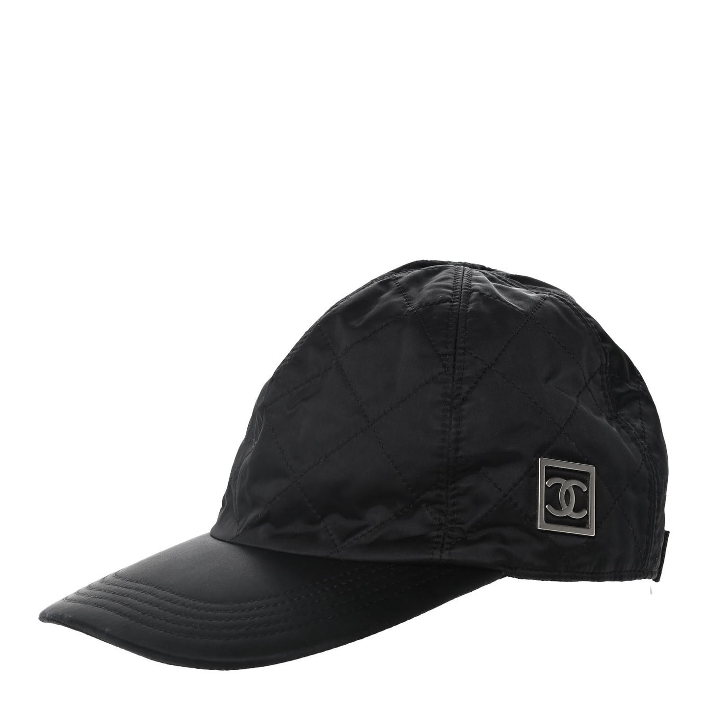 Nylon Quilted Cap Hat M Black