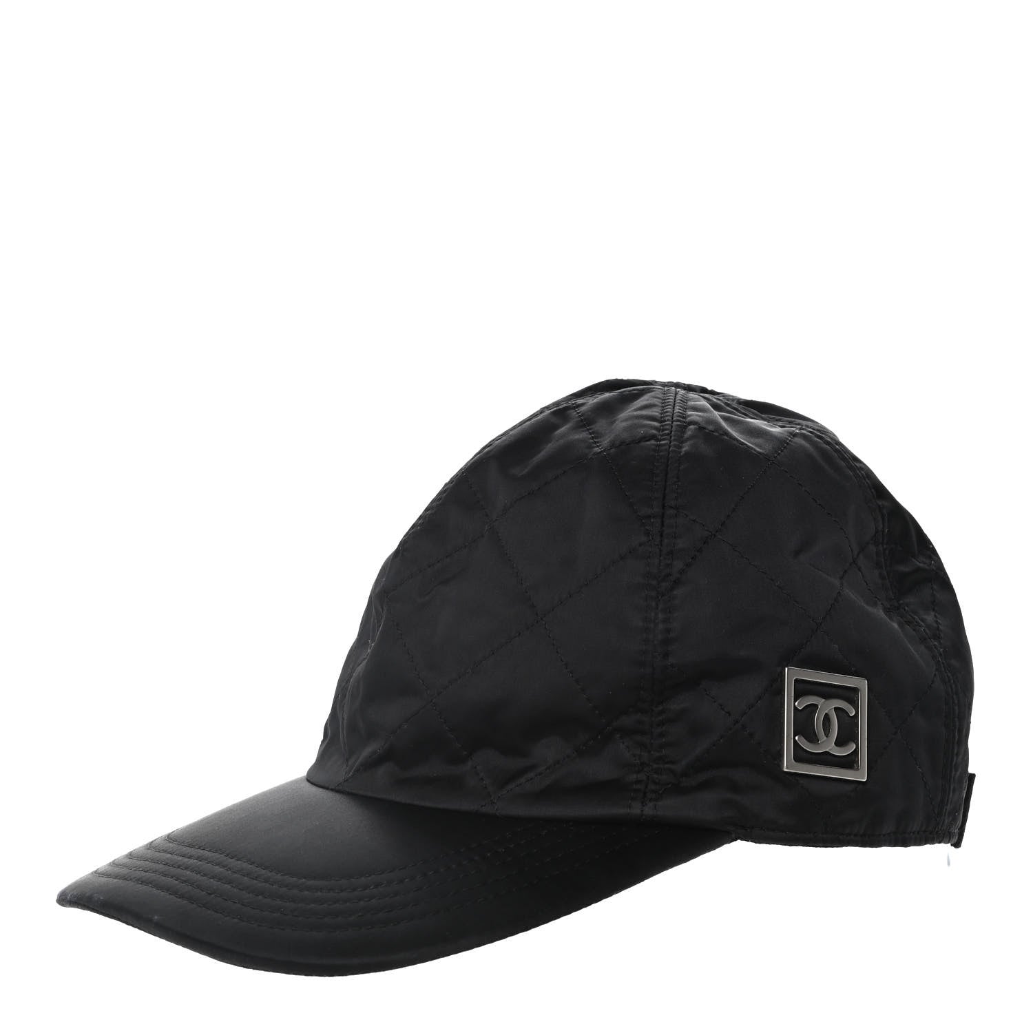 Chanel Nylon Quilted Cap Hat M Black 1 of 7