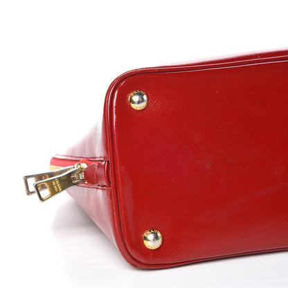 Prada Saffiano Vernice Medium Promenade Tote Rosso 5 of 13