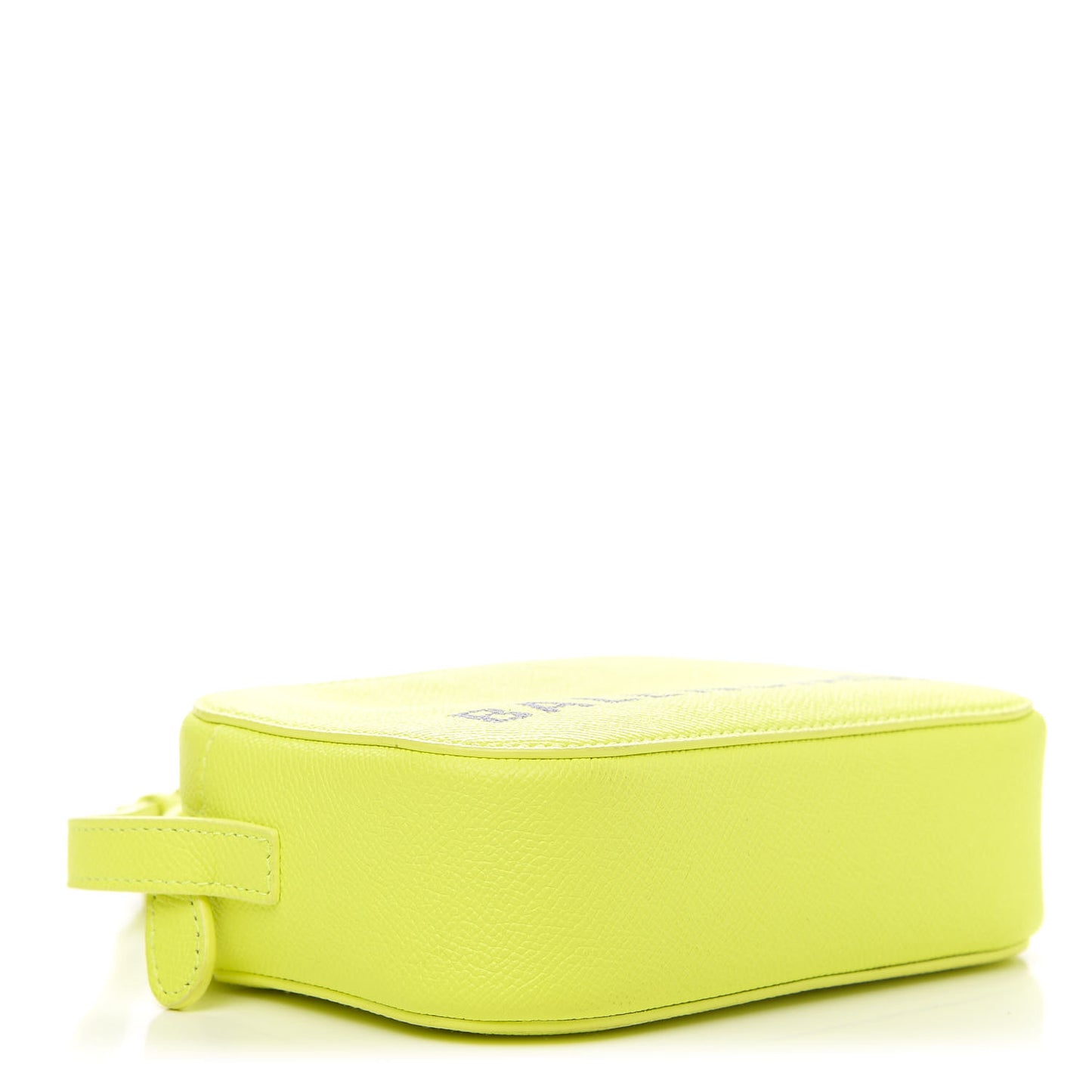 Signature Grained Calfskin Logo XS Ville Camera Bag Acid Green Black