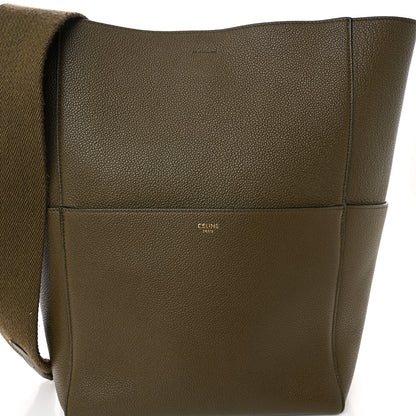 Celine Soft Grained Calfskin Sangle Bucket Bag Light Khaki 8 of 11