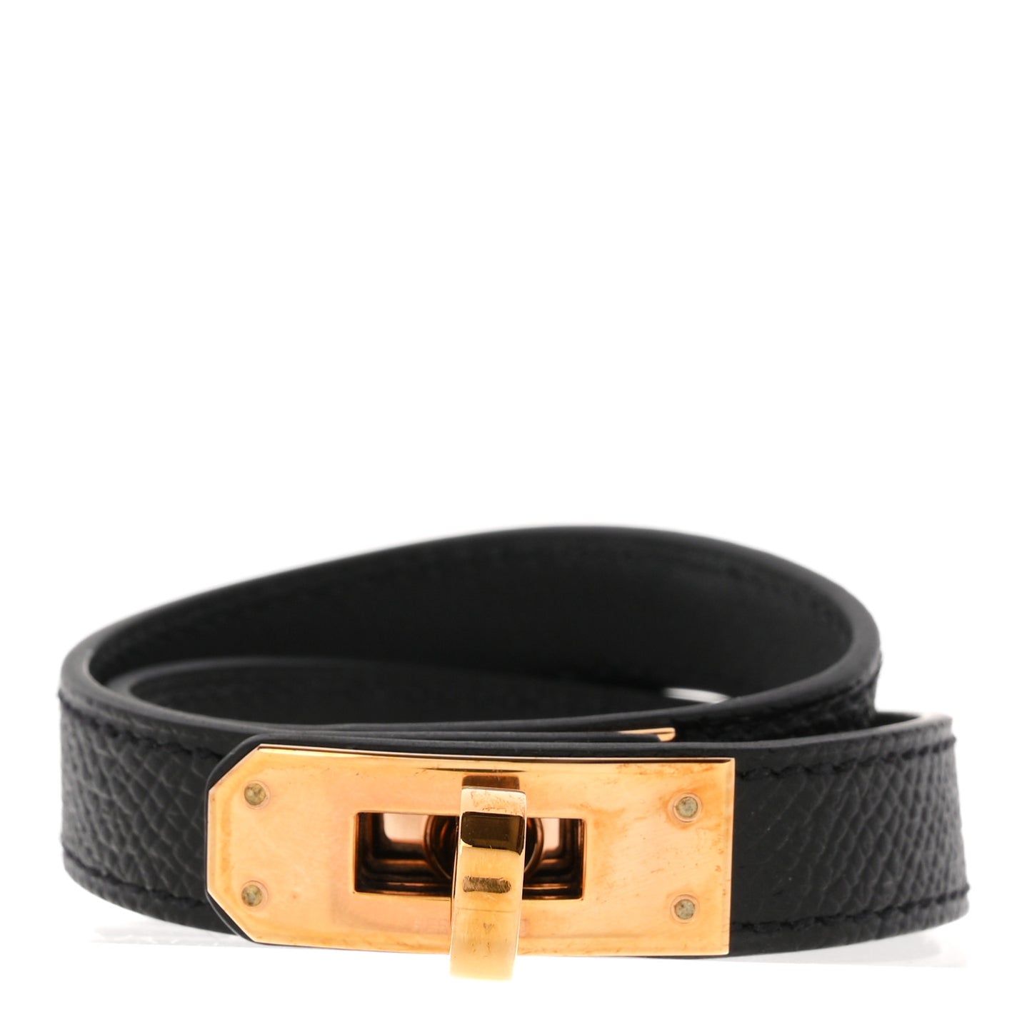 Epsom Kelly Double Tour Bracelet S Black