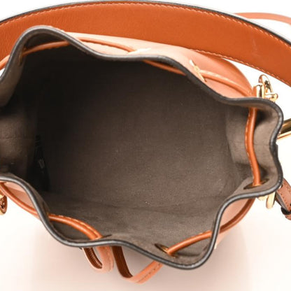 Fendi Vitello King F is Fendi Logo Embossed Mini Mon Tresor Bucket Bag Cuoio 7 of 9