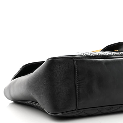 Gucci Calfskin Matelasse Large GG Marmont Shoulder Bag Black 10 of 11