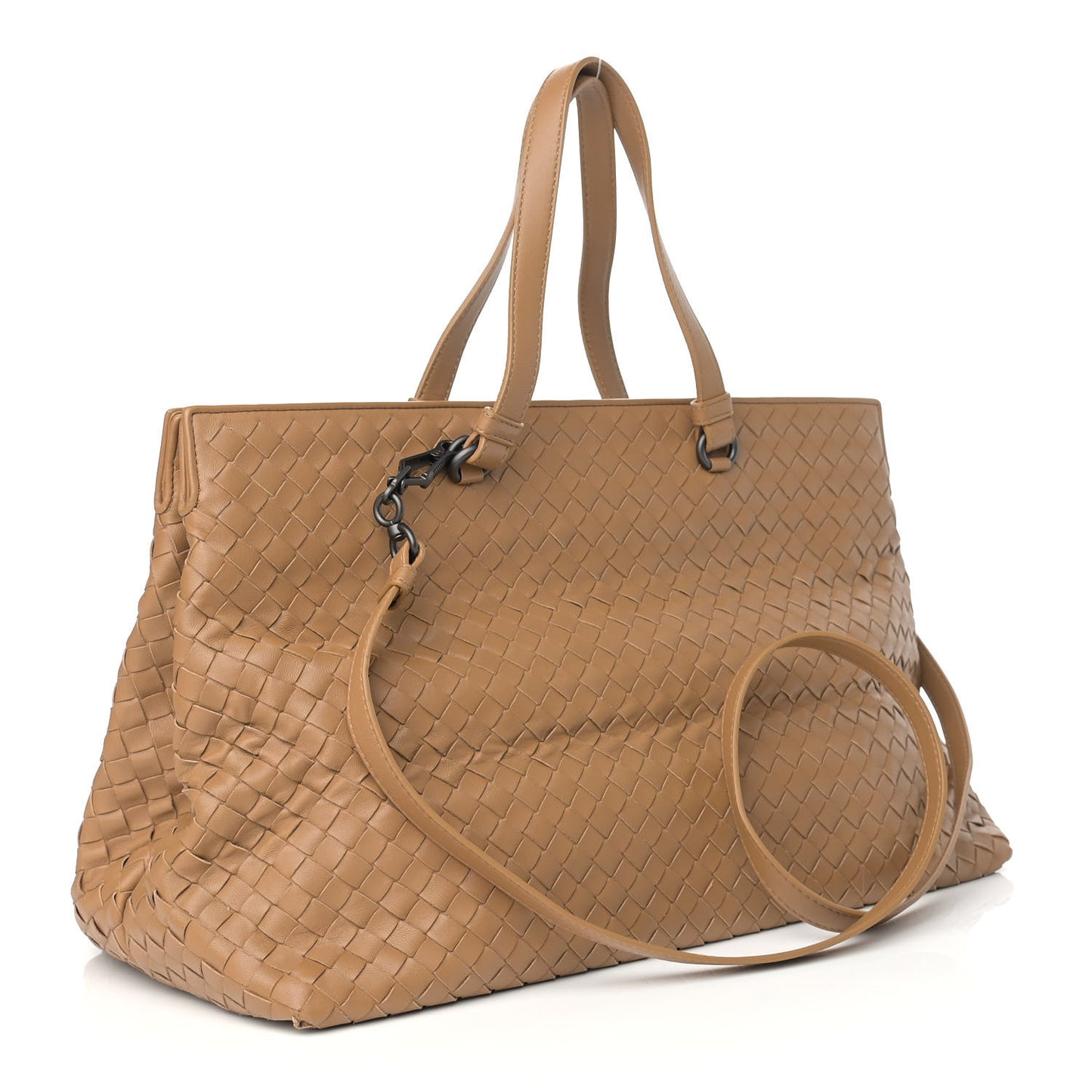 Nappa Intrecciato Tote Camel