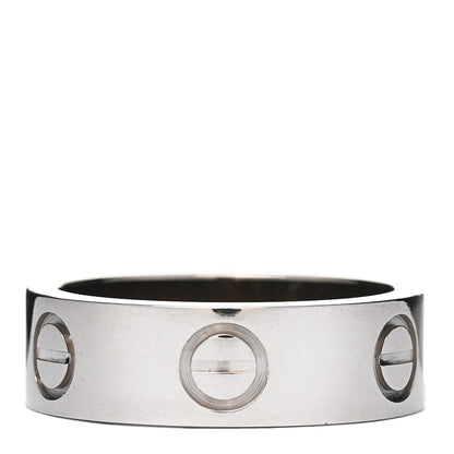 Cartier 18K White Gold 5.5mm LOVE Ring 48 4.5 3 of 5
