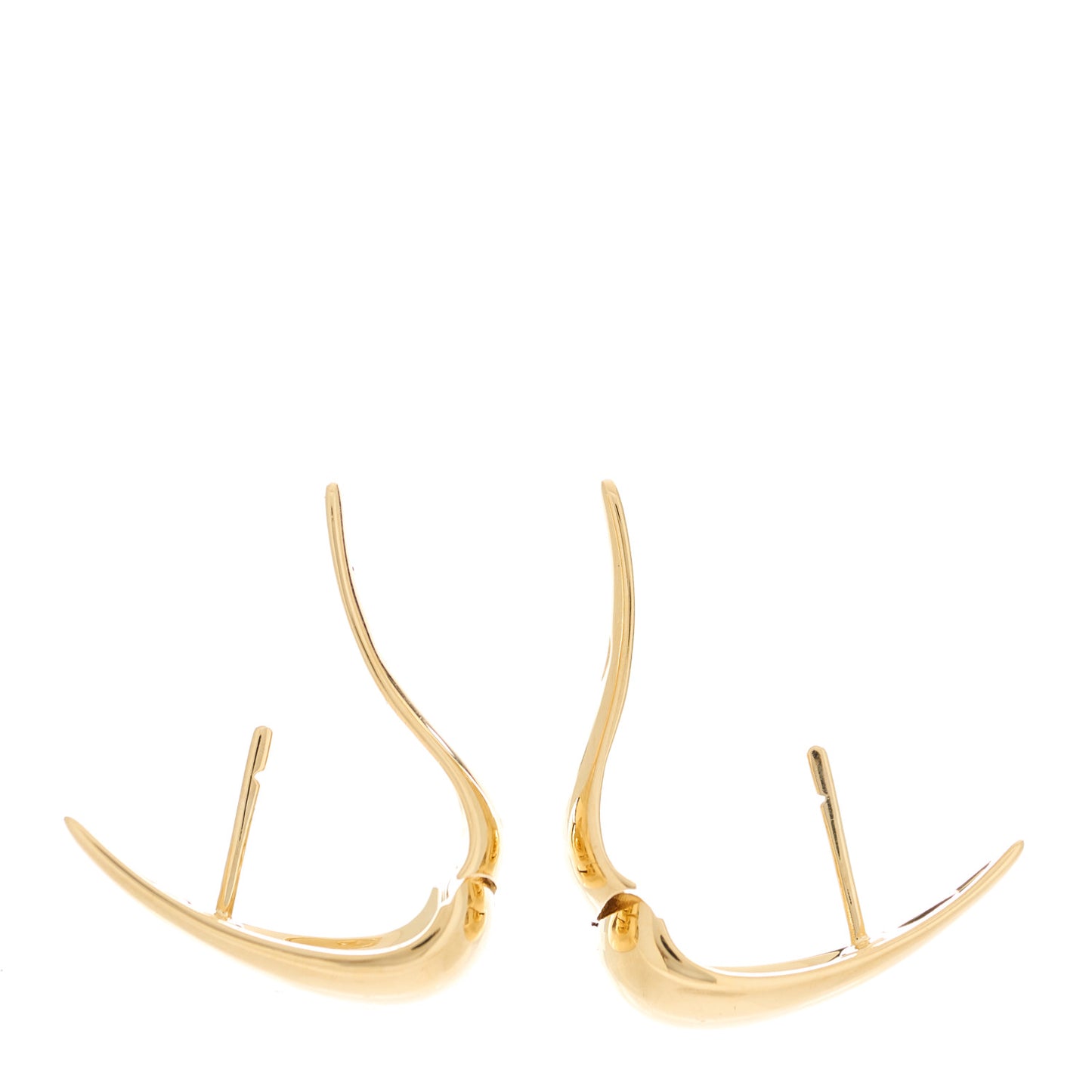 18K Yellow Gold Claw Earrings
