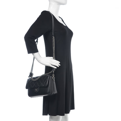 Chanel Calfskin Quilted Large Rock My Shoulder Flap Black 2 of 16