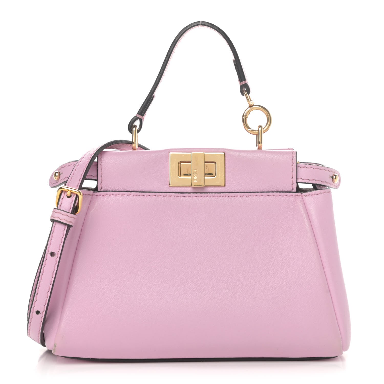 Fendi Shiny Nappa Micro Peekaboo Iconic Satchel Lavanda 1 of 4