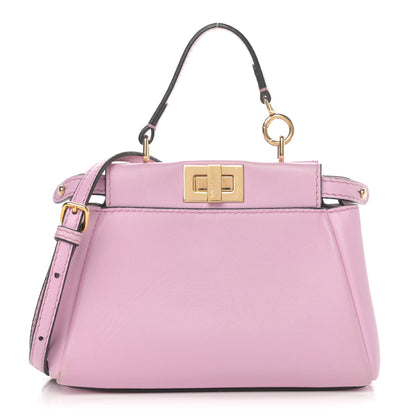 Fendi Shiny Nappa Micro Peekaboo Iconic Satchel Lavanda 1 of 4