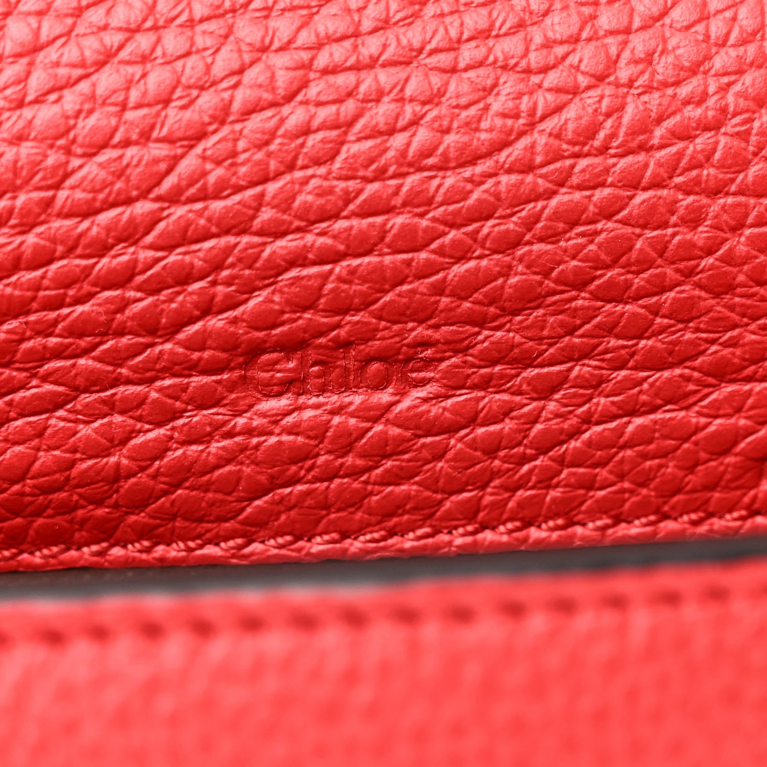 Chloe Calfskin Nano Marcie Saddle Bag Red Flame 6 of 10
