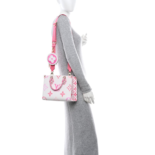 LOUIS VUITTON Monogram Giant By The Pool 2.0 Onthego PM Pink