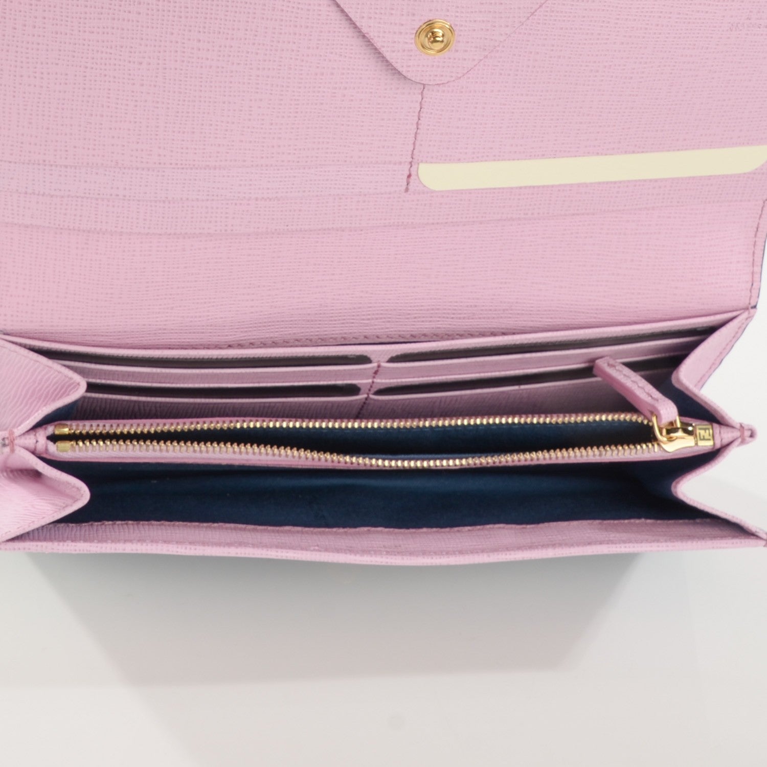 Fendi Vitello Elite Crystal Eye Monster Continental Wallet Cobalt Lavender Pink 6 of 9