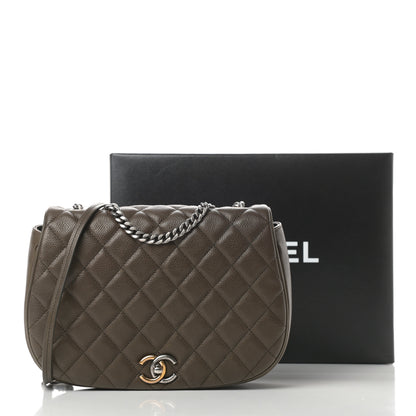Chanel Caviar Quilted Casual Pocket Messenger Flap Khaki 13 of 13