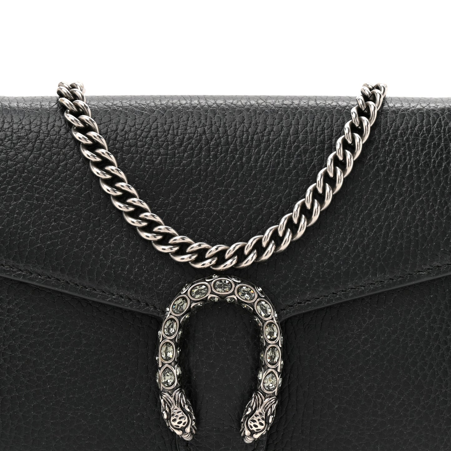 Calfskin Mini Dionysus Chain Wallet Black